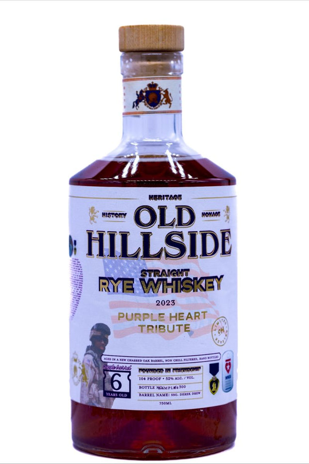 Old Hillside Straight Rye Purple Heart Tribute 2023 6 year 750 ml