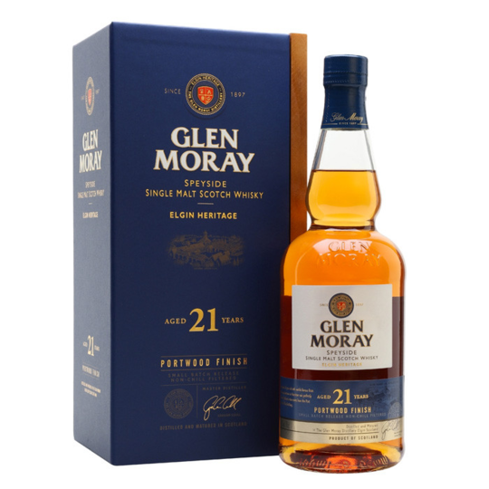 Glen Moray Speyside Single Malt Scotch Elgin Heritage Portwood Finish Whisky 21 year 750 ml