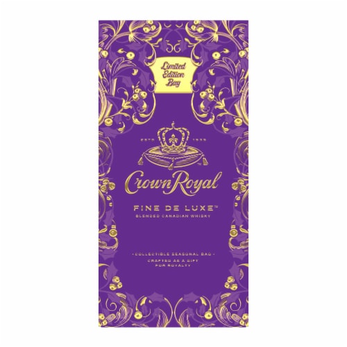 Crown Royal Collectible Holiday Bag Fine De Luxe 1.75 L