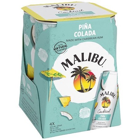 Malibu Malibu Pina Colada Cocktail (4pack) 12oz 355ml