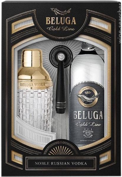 Beluga Gold Line Noble Russian Vodka Gif Set  & Shaker 750 ml