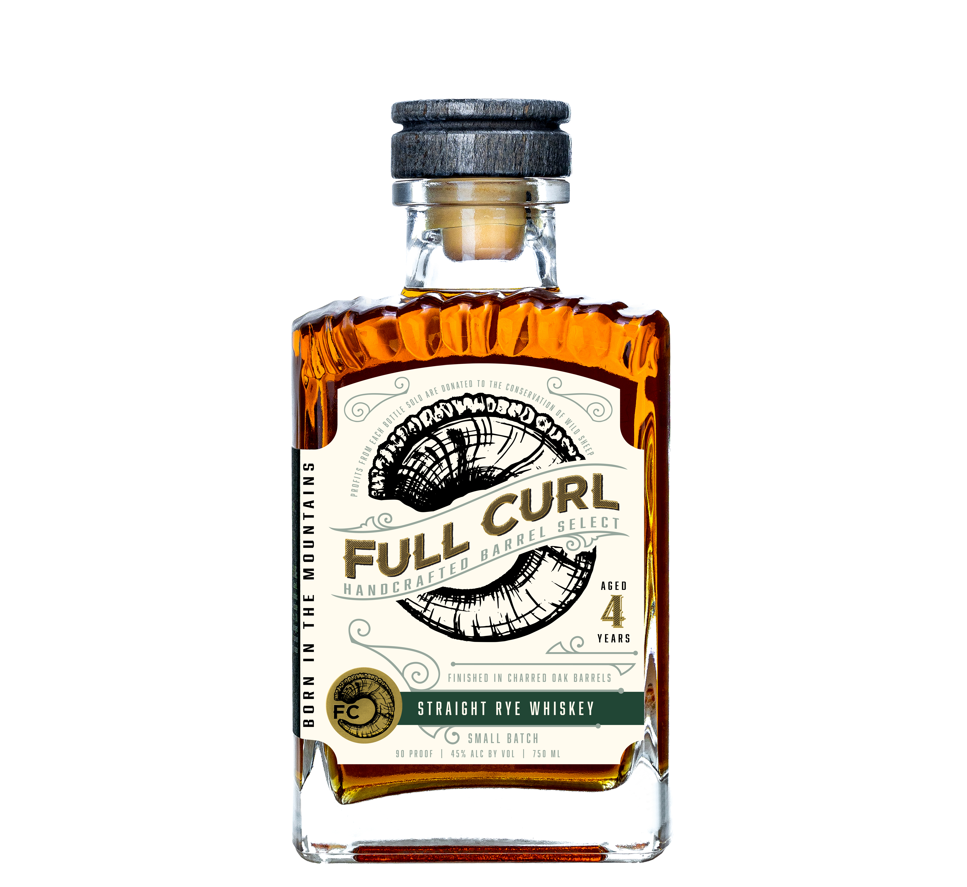 Full Curl Straight Rye Whiskey 4 Year 750ml bottle