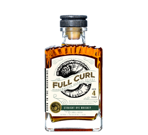 Full Curl Straight Rye Whiskey 4 Year 750ml bottle