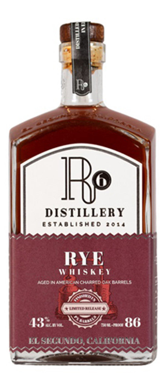 R6 Rye Whiskey Aged in America Charred Oak 750ml