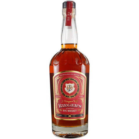 J Rieger and Co Bottled in Bond Straight Rye Whiskey 750 ml