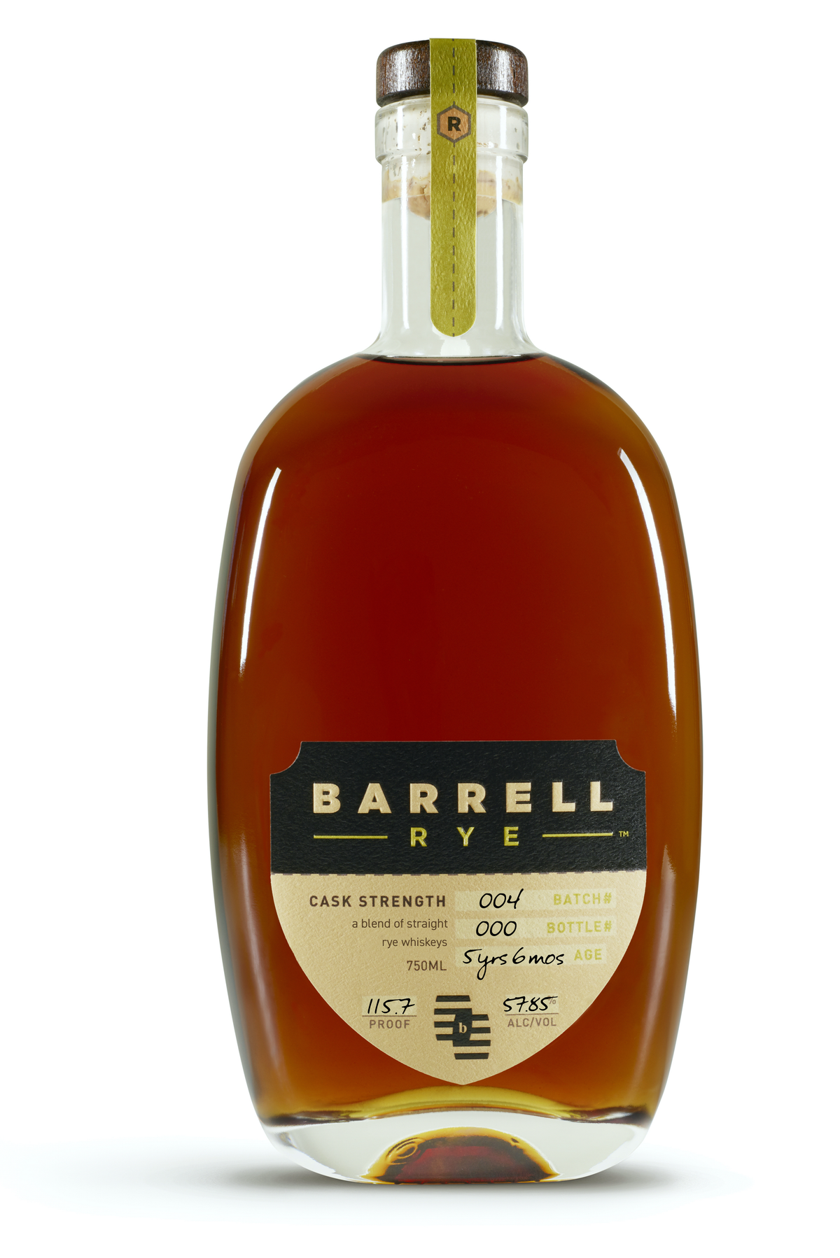 Barrell Rye cask strength blend of straight rye whiskeys 750ml bottle