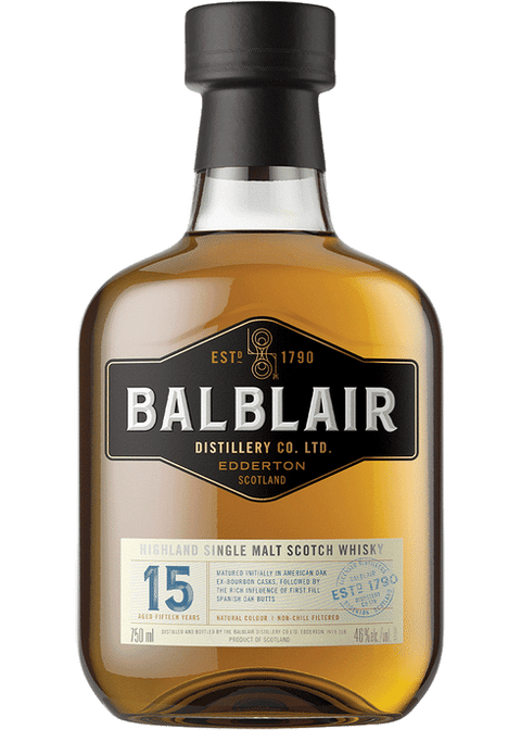 Balblair 15 Year Highland Single Malt Scotch 750ml