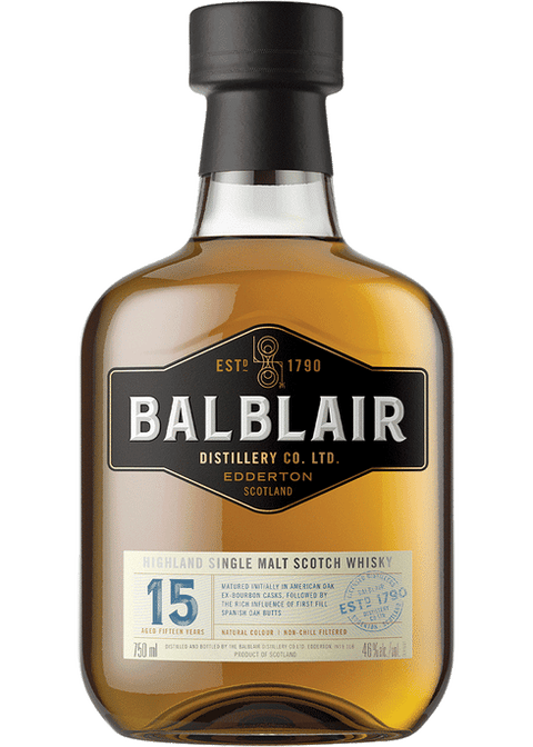 Balblair 15 Year Highland Single Malt Scotch 750ml