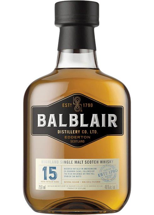 Balblair 15 Year Highland Single Malt Scotch 750ml