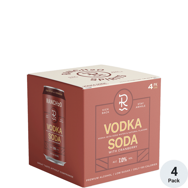 Ranch 20 Spirits Vodka Soda (4 Pack) 355 ml
