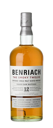 Benriach 12 The Smoky Speyside Single WiskyMalt Scotch 750 ml