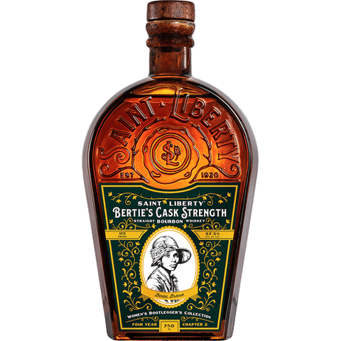 Saint Liberty Saint Liberty Bertie's Mash Bill Cask Strength Straight Bourbon Proof 115 Bertie Brown 4 year 750 ml