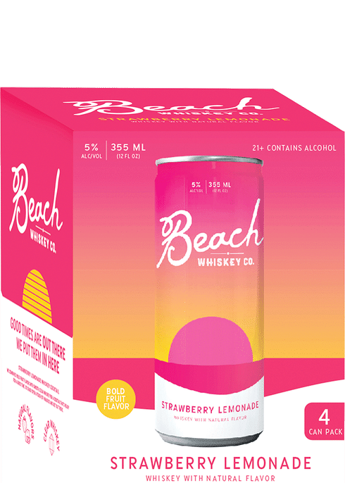 Beach Whiskey Co Strawberry Lemonade (4 Pack) 355 ml