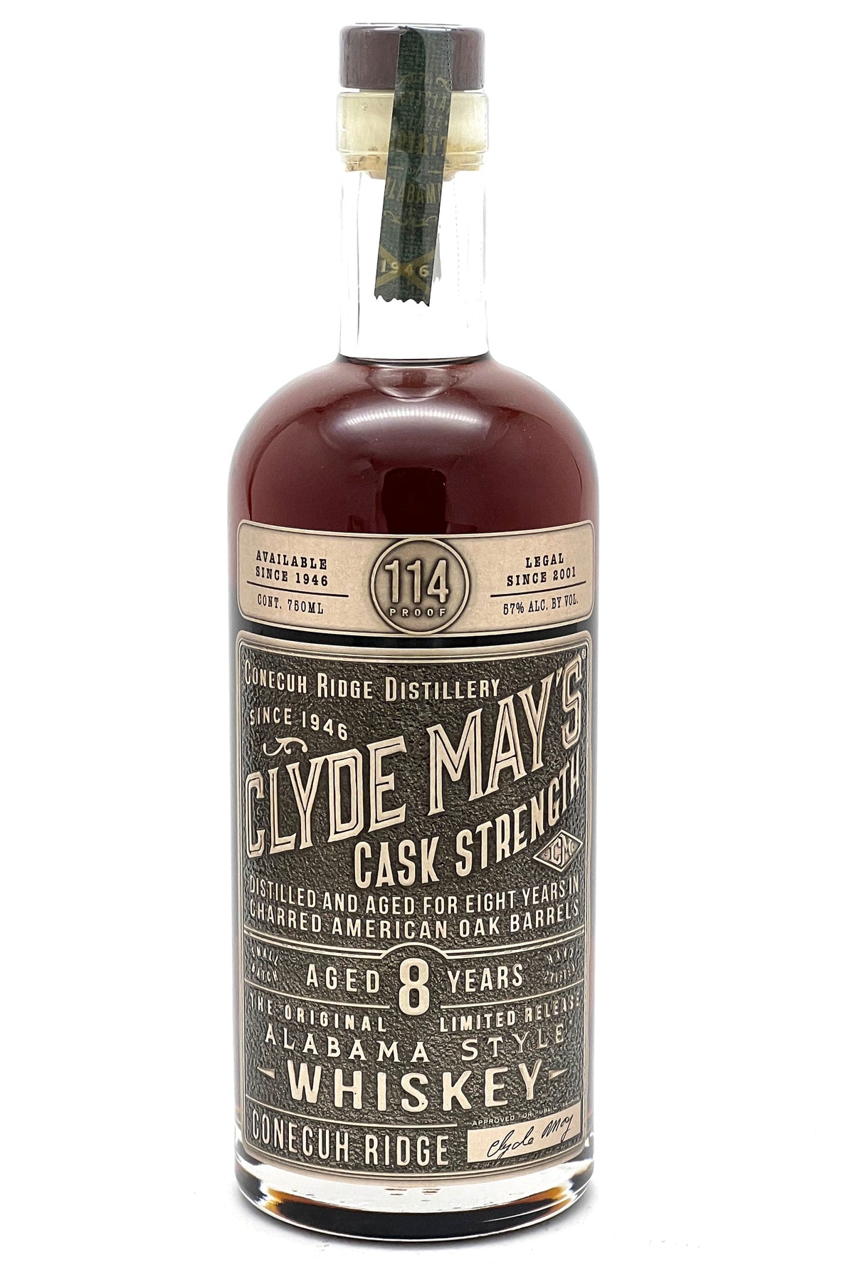 Clyde Mays Cask Strength Straight Bourbon Whiskey 750 ml