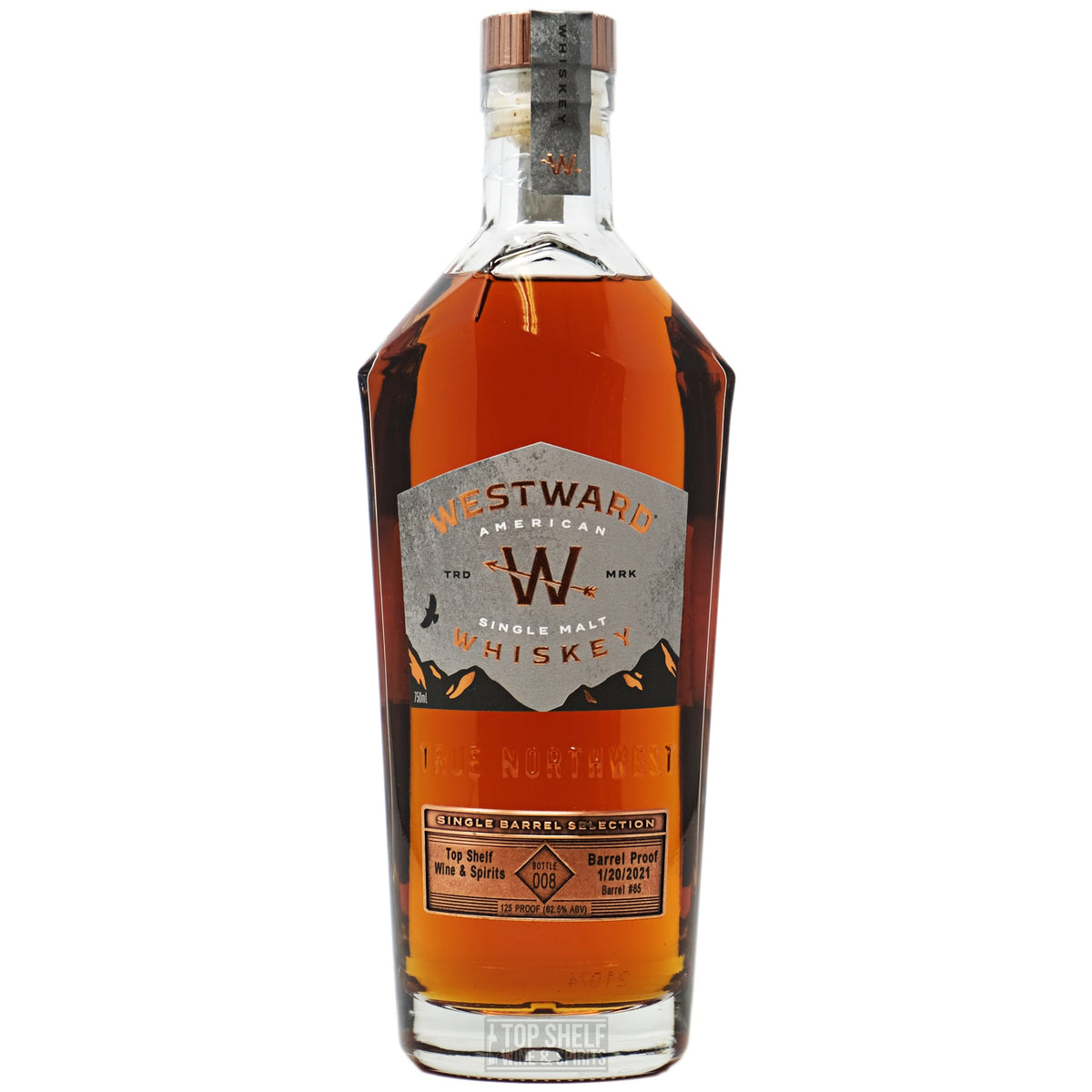 Top Shelf Barrel Pick - Westward Cask Strength Single Barrel Whiskey 750ml