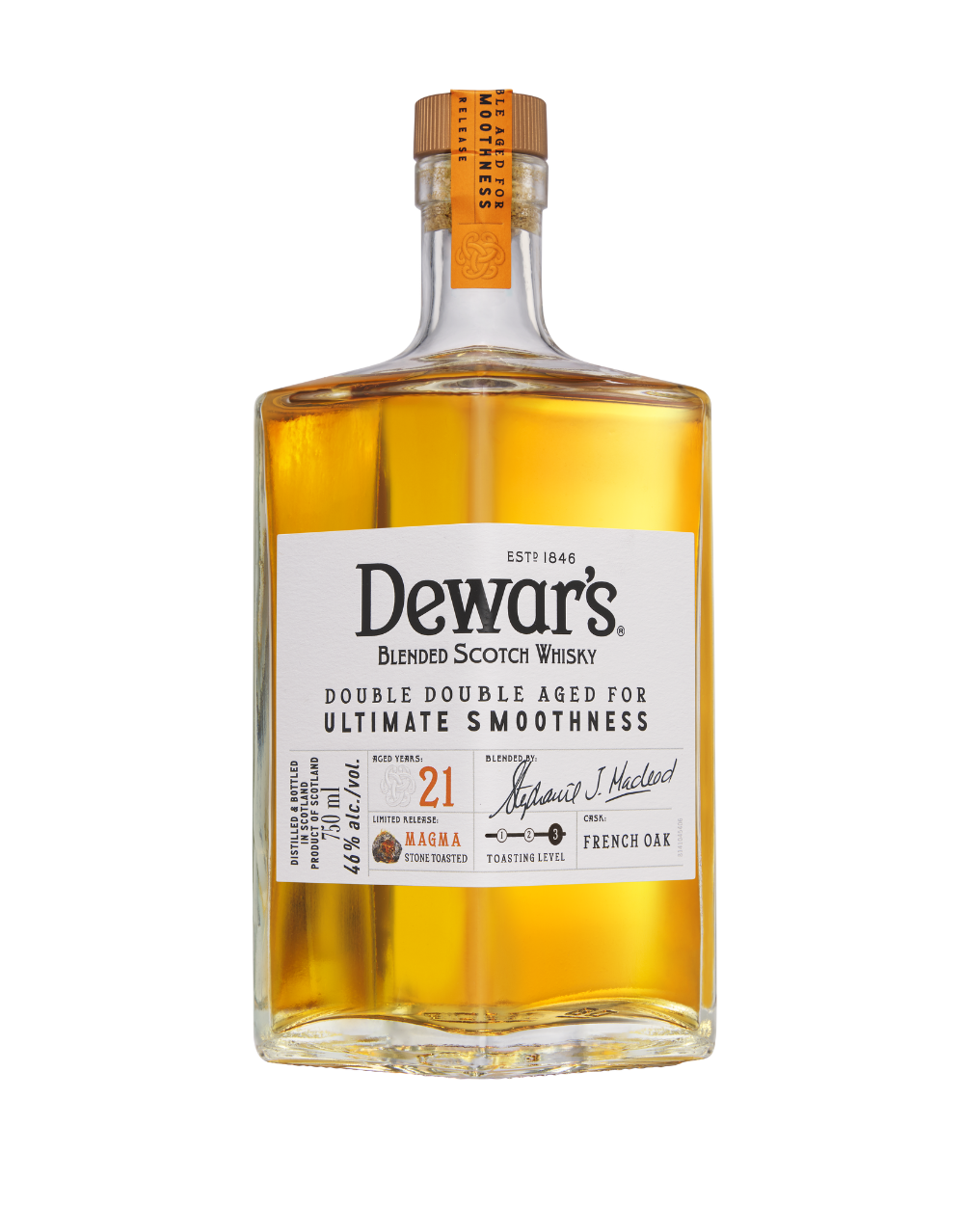 Dewars Limited Release Magma Stone Toasted French Oak Double Double Aged 21 year 750 ML