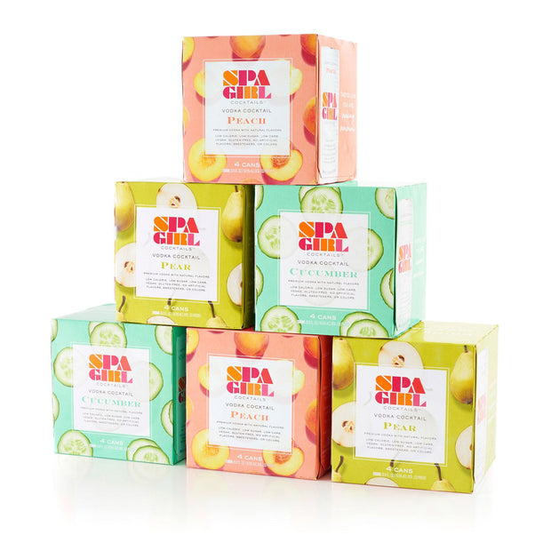 Spa Girl 50ML's 6pk's Variety (2 peach, 2 cucumber, 2 pear) PREMADE 50 ml x 6 pack