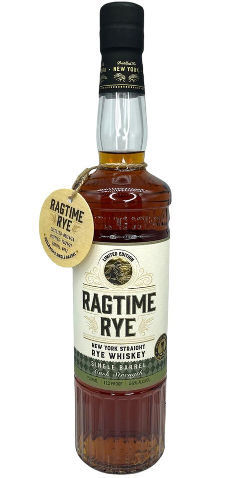 Ragtime New York Straight Rye Whiskey single barrel proof 112 750ml