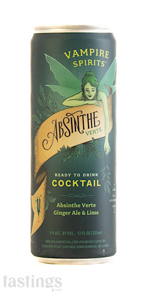 Vampire Spirits Absinthe Verte Ginger Ale and Lime 355 ML