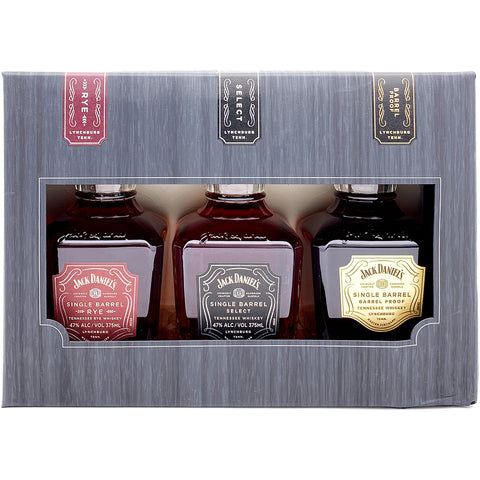 Jack Daniels Single Barrel Collection Gift Set 3x375ml