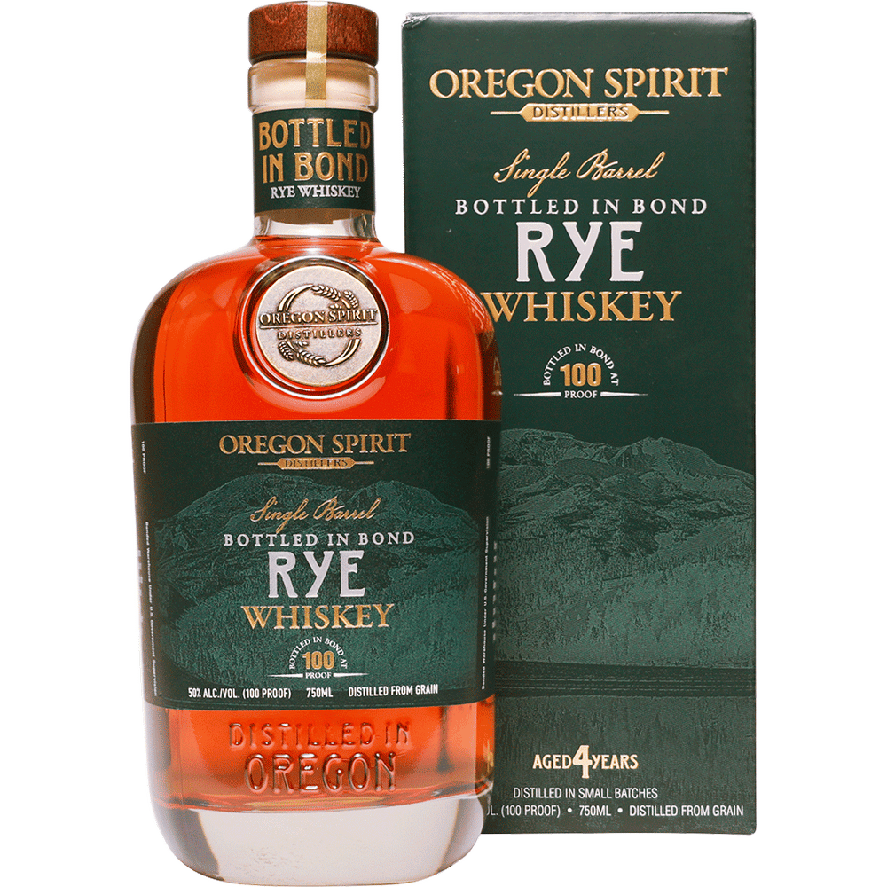 Oregon Spirit Distillers Single Bottled In Bond Rye 4 year 750 ML
