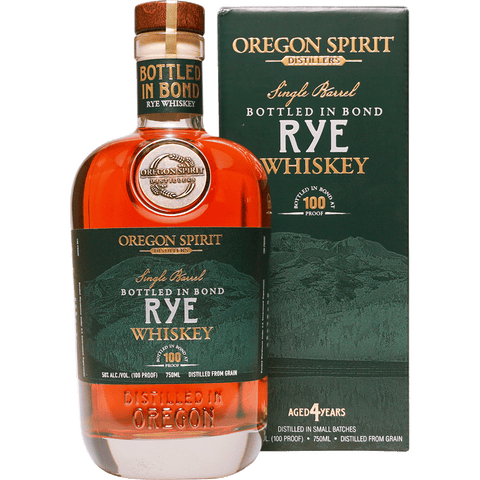 Oregon Spirit Distillers Single Bottled In Bond Rye 4 year 750 ML