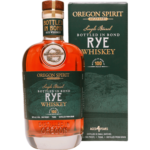 Oregon Spirit Distillers Single Bottled In Bond Rye 4 year 750 ML