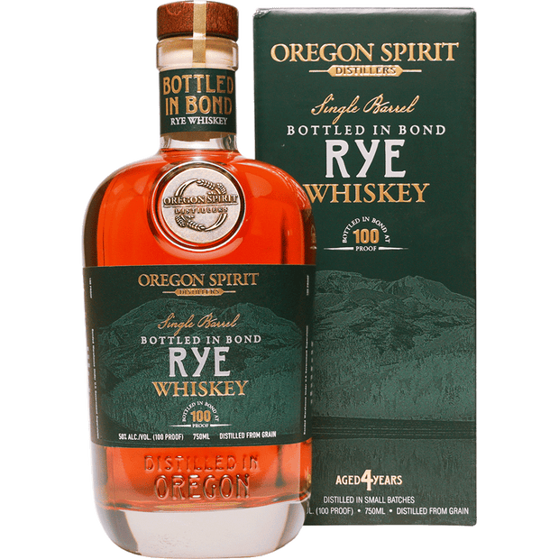 Oregon Spirit Distillers Single Bottled In Bond Rye 4 year 750 ML