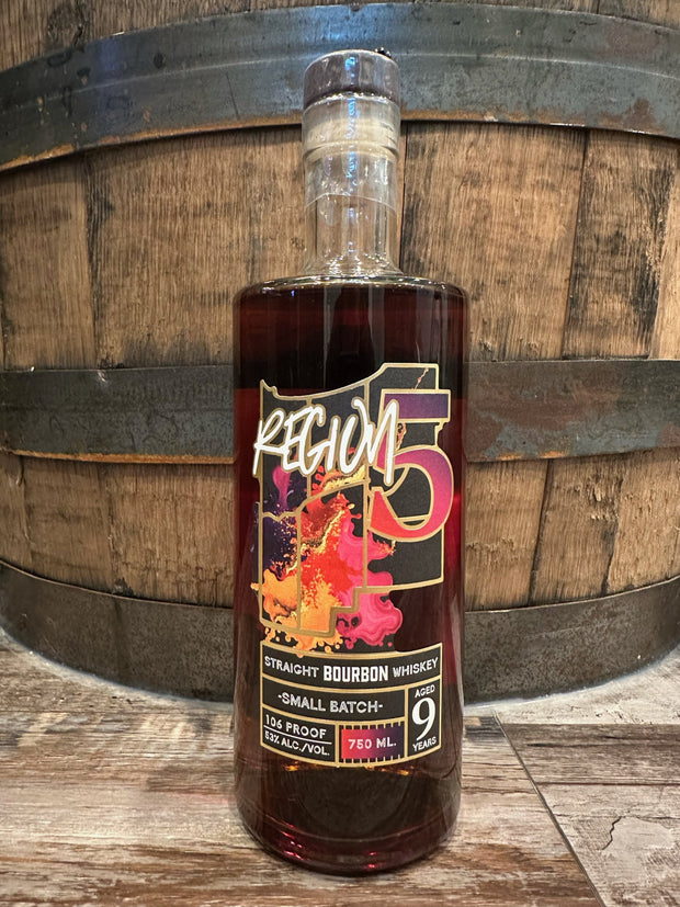 Region 5 Straight bourbon whiskey 9 year 750ml