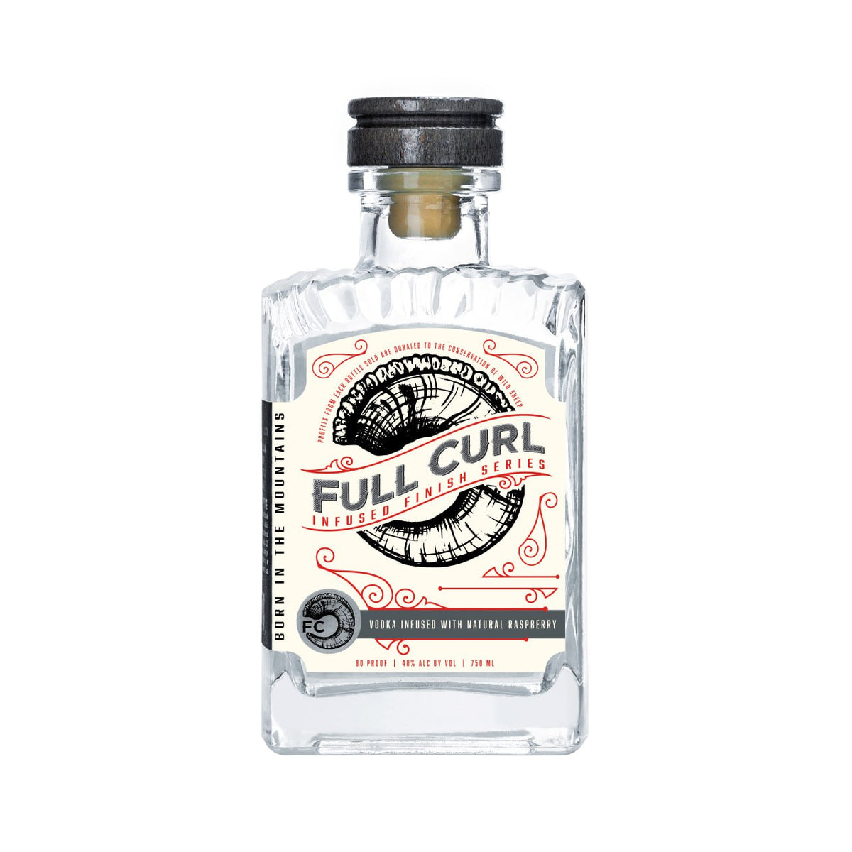 Full Curl Vodka Infused with Natural Raspberry 750ml bottle