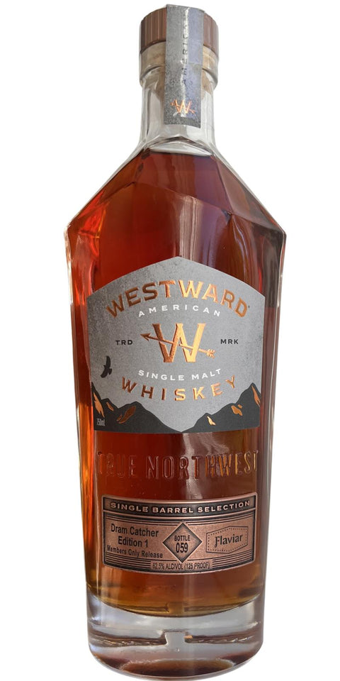 Westward American Single Barrel Selection Dram Catcher Edition 1 Flaviar Bottle 002(Proof 125) - 750 ml