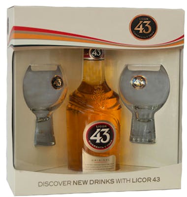 Licor 43 Original w/ Glass Cups Gift Set 750 ml