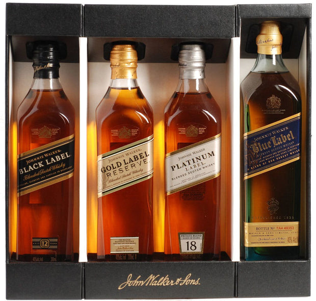 Johnnie Walker Collection Blended Scotch Whisky Gift Set (4 pack) 200ml