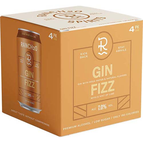 Ranch 20 Spirits Gin Fizz (4 pack) 355 ml