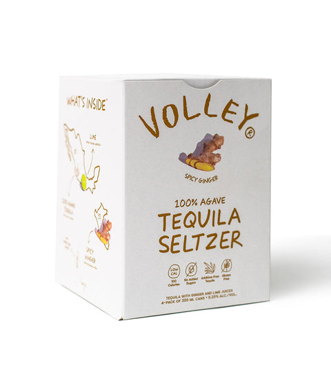 Volley Spicy Ginger Seltzer (4 pack) 4x355ml