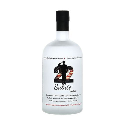 22 Salute Vodka With a Purpose 1 L bottle