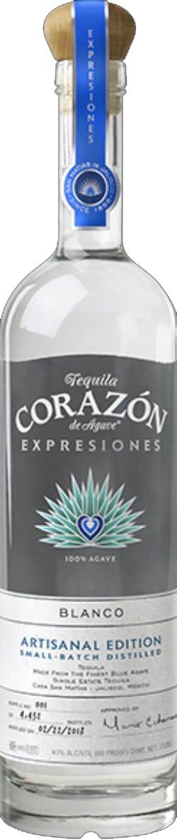 Tequila Corazon Expresiones Blanco Artisanal Edition Small Batch Dislled 2014 750 ml