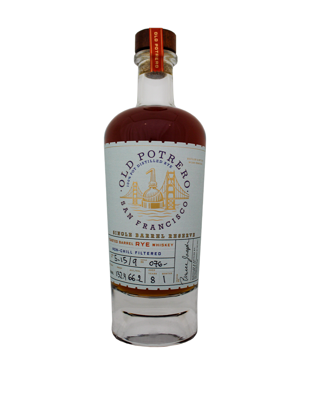 Old Potrero Single Barrel Reserve Toasted Barrel Rye Whiskey San Francisco 700ml