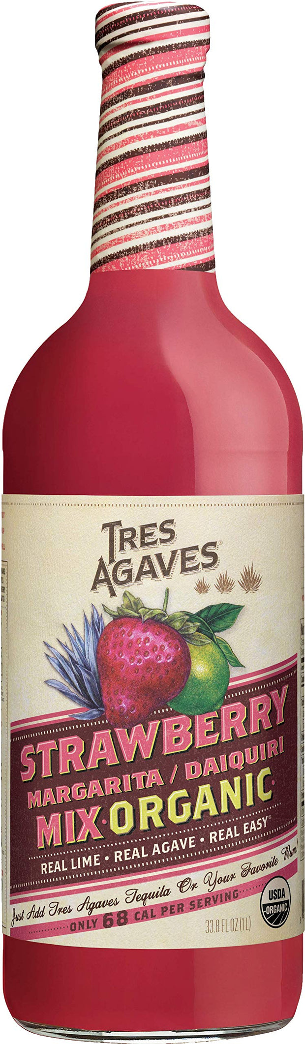 Tres Agaves Strawberry Margarita Mix 1 Liter