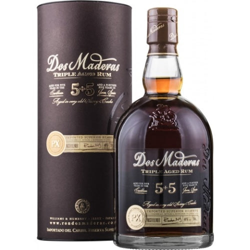 Dos Maderas Triple Aged Rum  5+ 5 ( Pack of 12) 50 ml