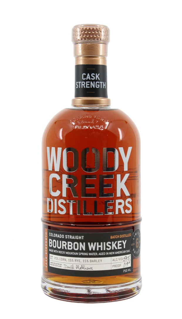 Woody Creek Distillers Limited Edition Cask Strength Colorado Straight Bourbon Whiskey 6 year 750 ml