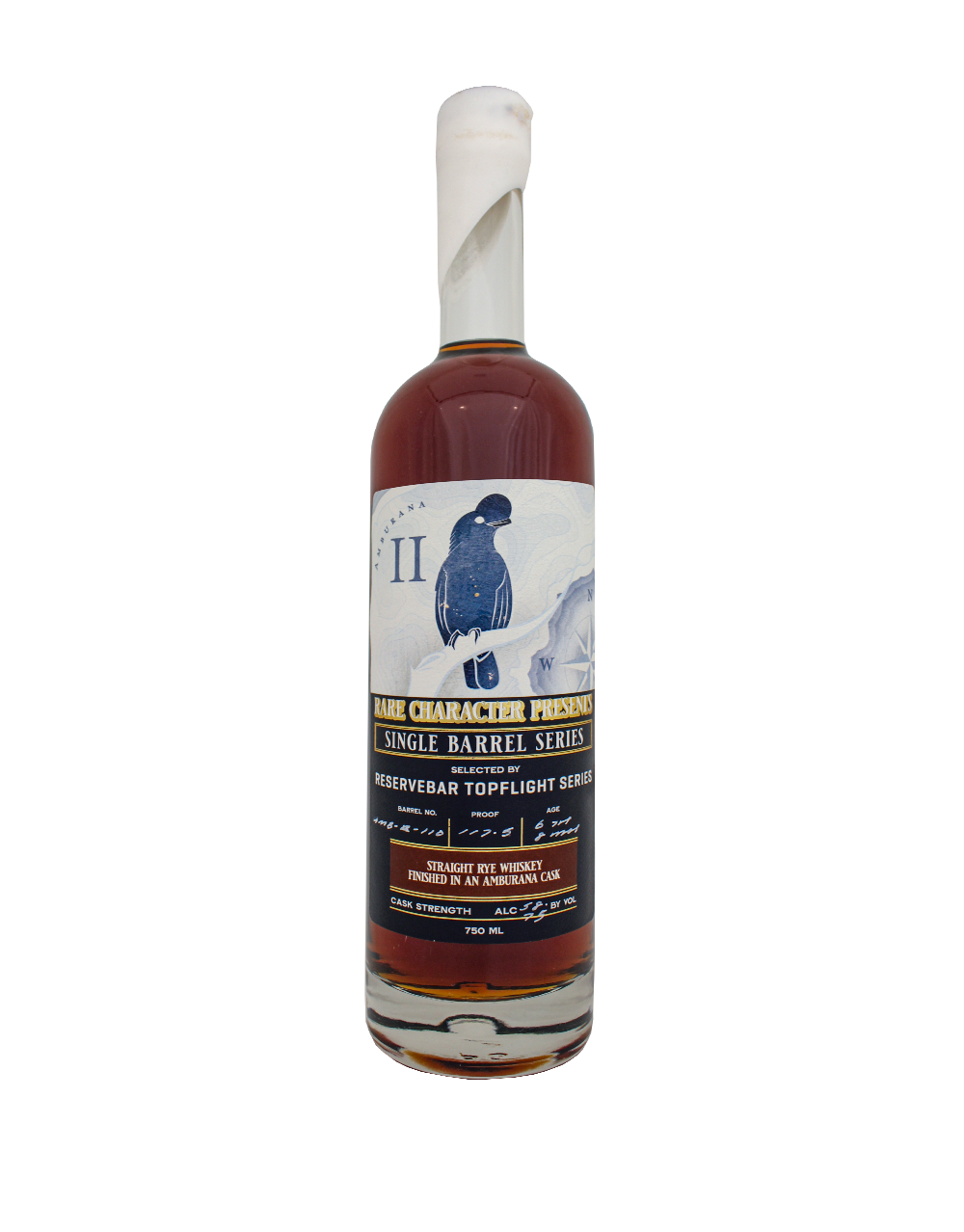 Rare Character S3B9 Topflight Straight Rye Amburana II Cask Series Single Barrel Strength 750ml