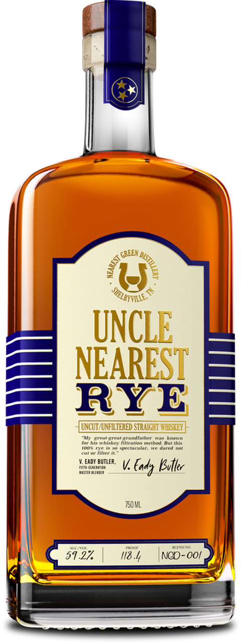 Uncle Nearest Rye Uncut/Unfiltered 750 ml