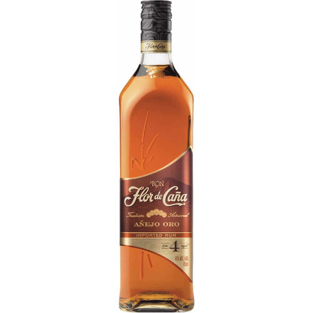 Flor de Cana 4 Year Anejo Oro Gold Rum 375ml bottle