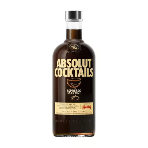 Absolut Cocktails Espresso Martini made with Kahlua 750 ML
