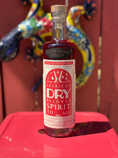 Dueling Grounds Distillery American Dry Gin Hibiscus and Honey 750ml bottle