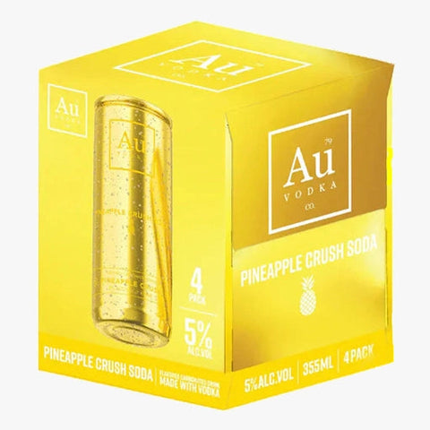 Au Vodka Pineapple Crush Soda RTD 4 pack 355ml cans