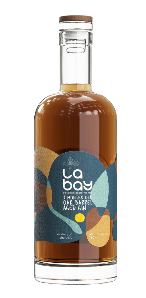 LA Bay Gin 3 Months Old Oak Barrel Aged Gin 750ml
