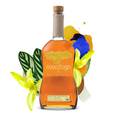 Novo Fogo Novo Fogo Barrel Aged Cachaca Brazilain Cachaca (Batch # L20296 ) 750 ml