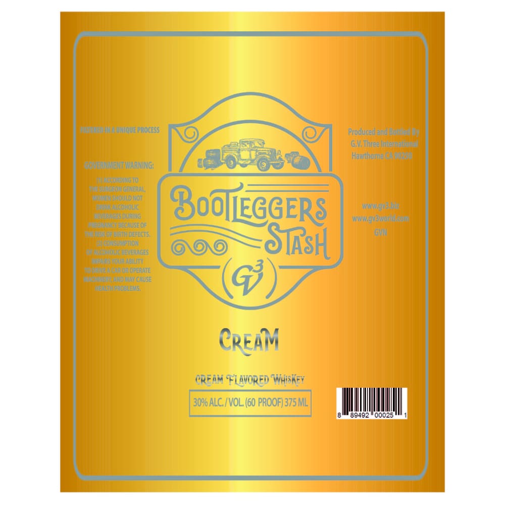 GV3 Luxury Spirits Bootleggers Stash - Cream 750ml